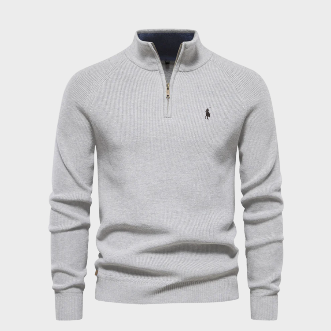 Maglione a mezza zip R&L Premium