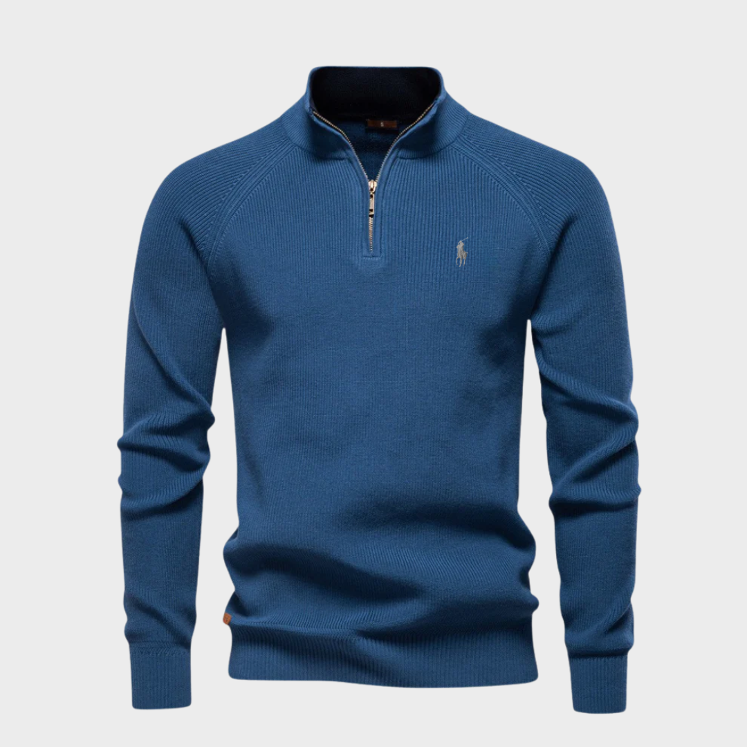 Maglione a mezza zip R&L Premium