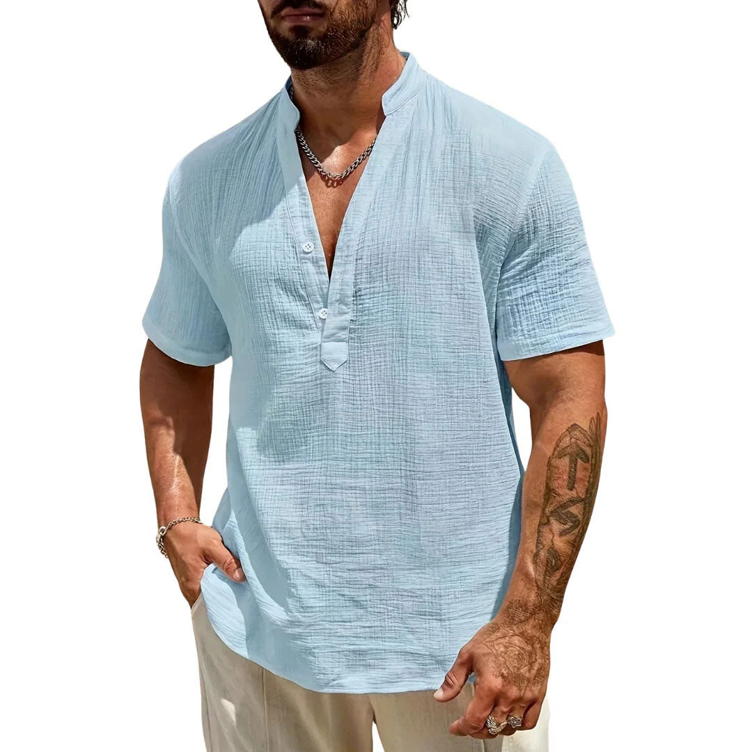 Chemise d'été en pur lin - style homme premium
