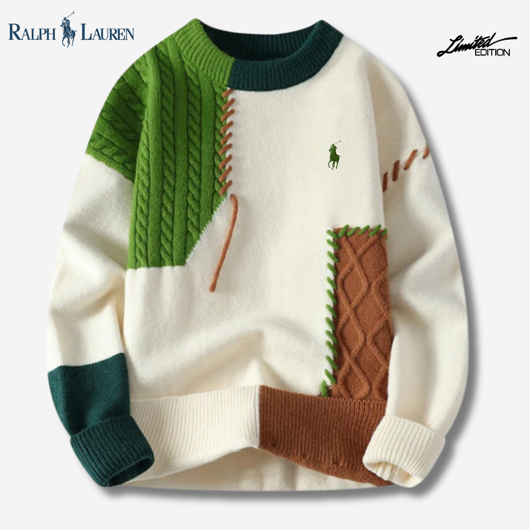 R&L Artisan Patch Knit Sweater - SALE