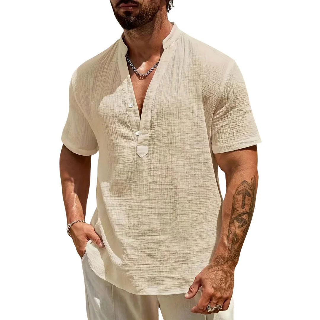 Chemise d'été en pur lin - style homme premium