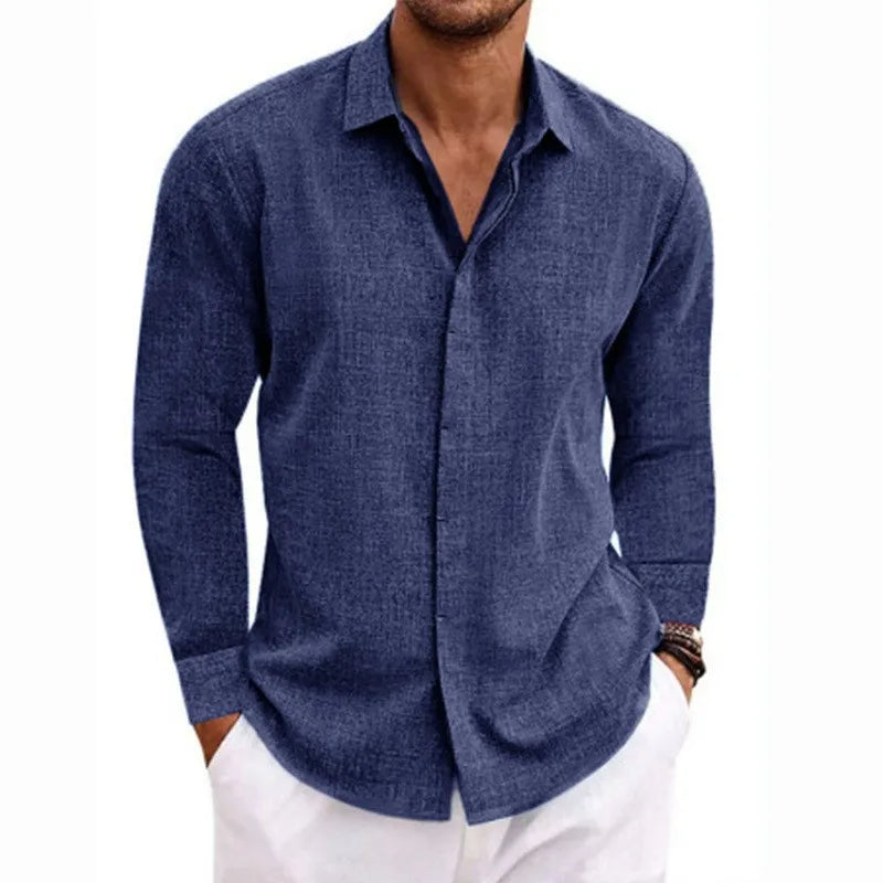 Chemise à manches longues 100% de lin - Hanley