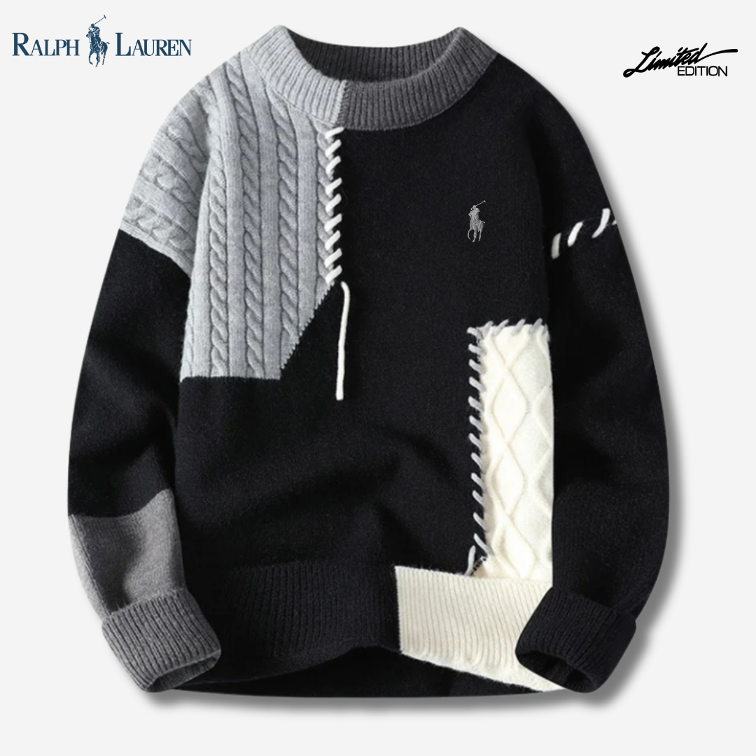 R&L Artisan Patch Knit Sweater - SALE